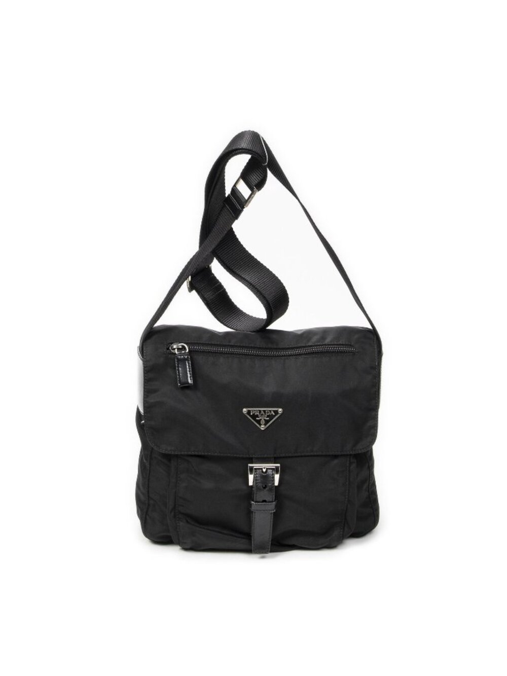 Prada Small Messenger Black Nylon Canvas